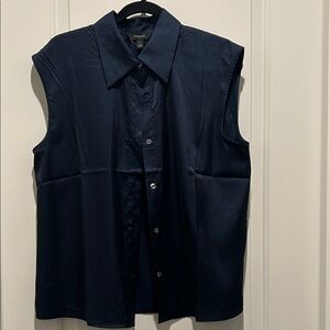 Banana Republic Shimmering Navy Blouse